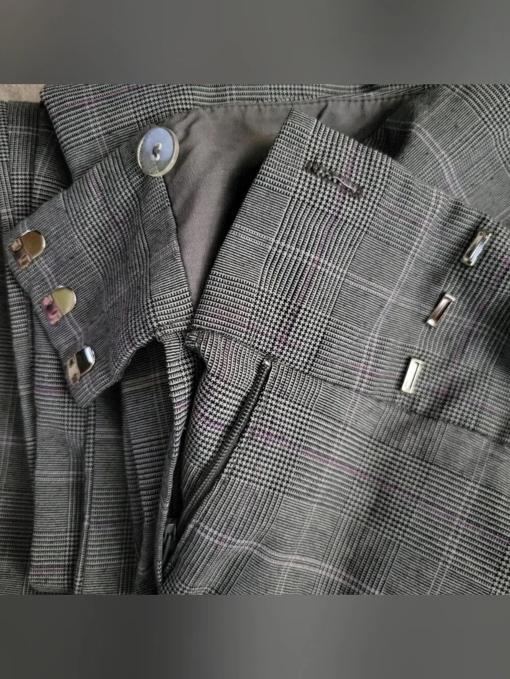 Byerwear | Vintage Gray Plaid Dress Pants